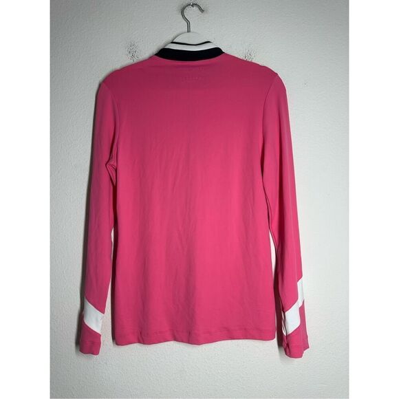 Lohla Sport The Laurie Chevron Top Long Sleeve Athletic Womens Sz M Pink White - Picture 3 of 11